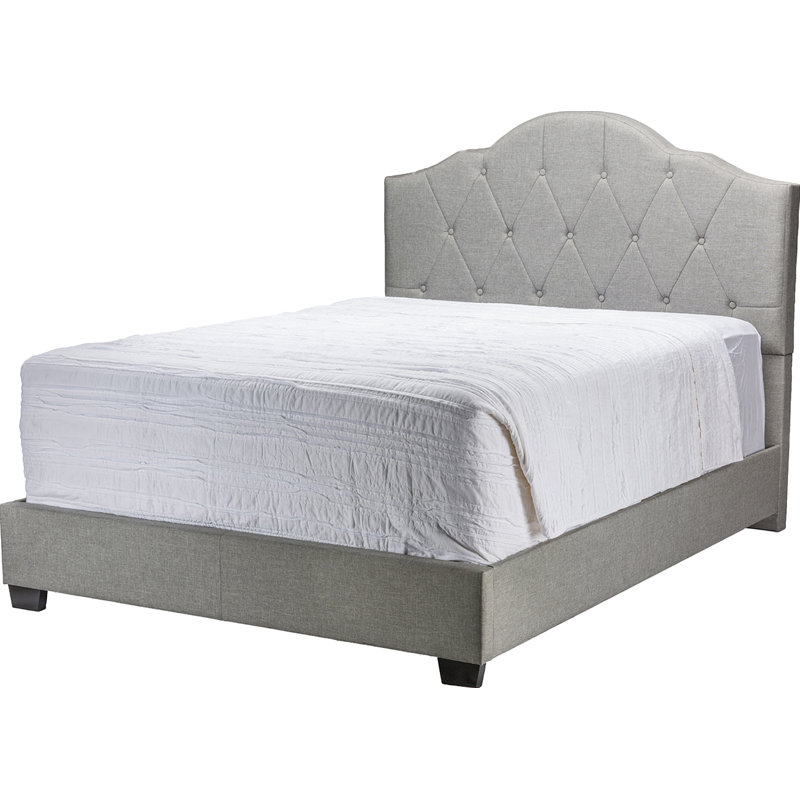Lit tapissier standard Dracut, Brun, Très grand