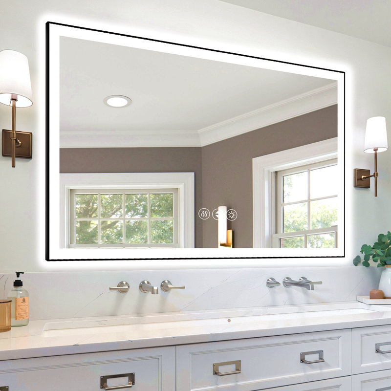 60X40 Inch Frameless LED Bathroom Mirror,Smart Mirror