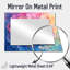 Hortensia coloré tourbillonnant I - art mural miroir floral - imprimé sur métal-2104852556