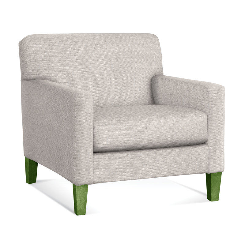 Tampa Armchair, White Textured Performance; 0865-91, Havana