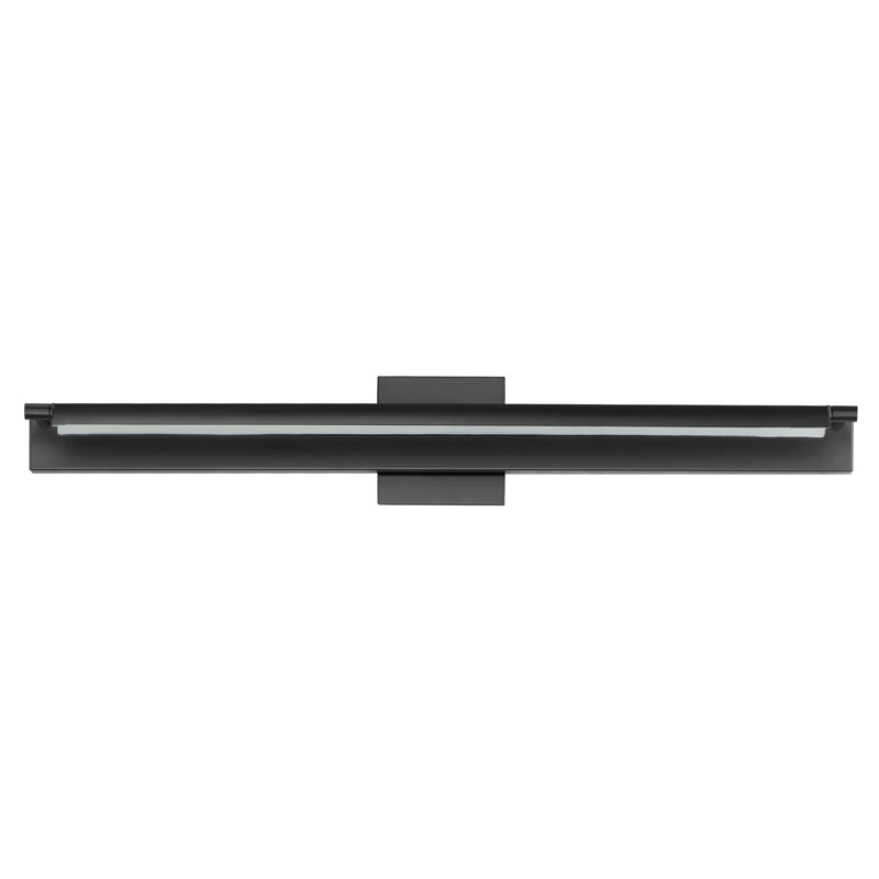 Delica LED Flush Mounted Sconce, Matte Black, 4.75" H x 30" W x 6" D