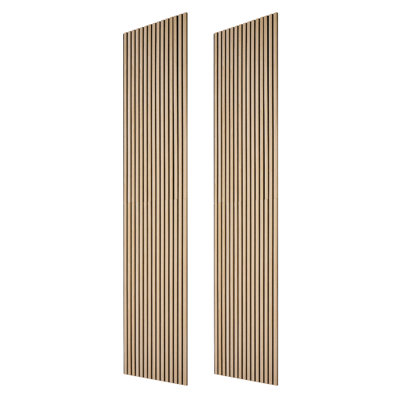 Panneaux muraux en bois, 94,5 po x 23,6 po, panneaux de lattes acoustique, finition noyer, insonorisation pour les salons, les chambres à coucher, les bureaux, les studios, la conception de murs intérieurs, les panneaux de fibres à densité moyenne et 