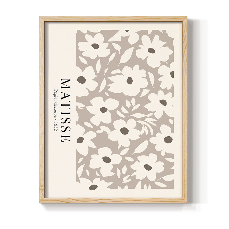 Matisse CCLI, reproduction d'art encadrée - bois massif, H 21 po x l 17 po, Naturel