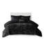 Édredon simple / simple TG en velours noir matelassé à losanges, lavable à la machine