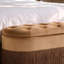 Banc de rangement ovale rembourrÃ© Ã  franges-327654853