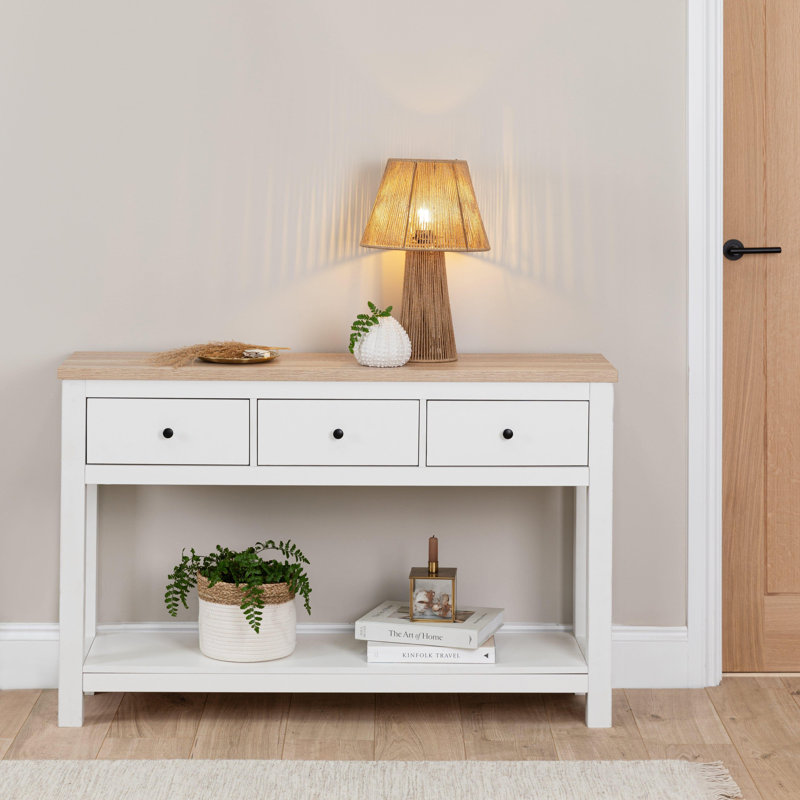 Maryhannah 124cm Console Table, White