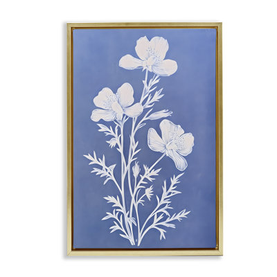 Art mural bleu céruléen par Petals Prints Design