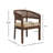 Stanley 26" Arm Height Modern Neoclassical Cane Rattan Dining Chair with Curved Back and Solid Rubberwood Frame-135068426-135068422