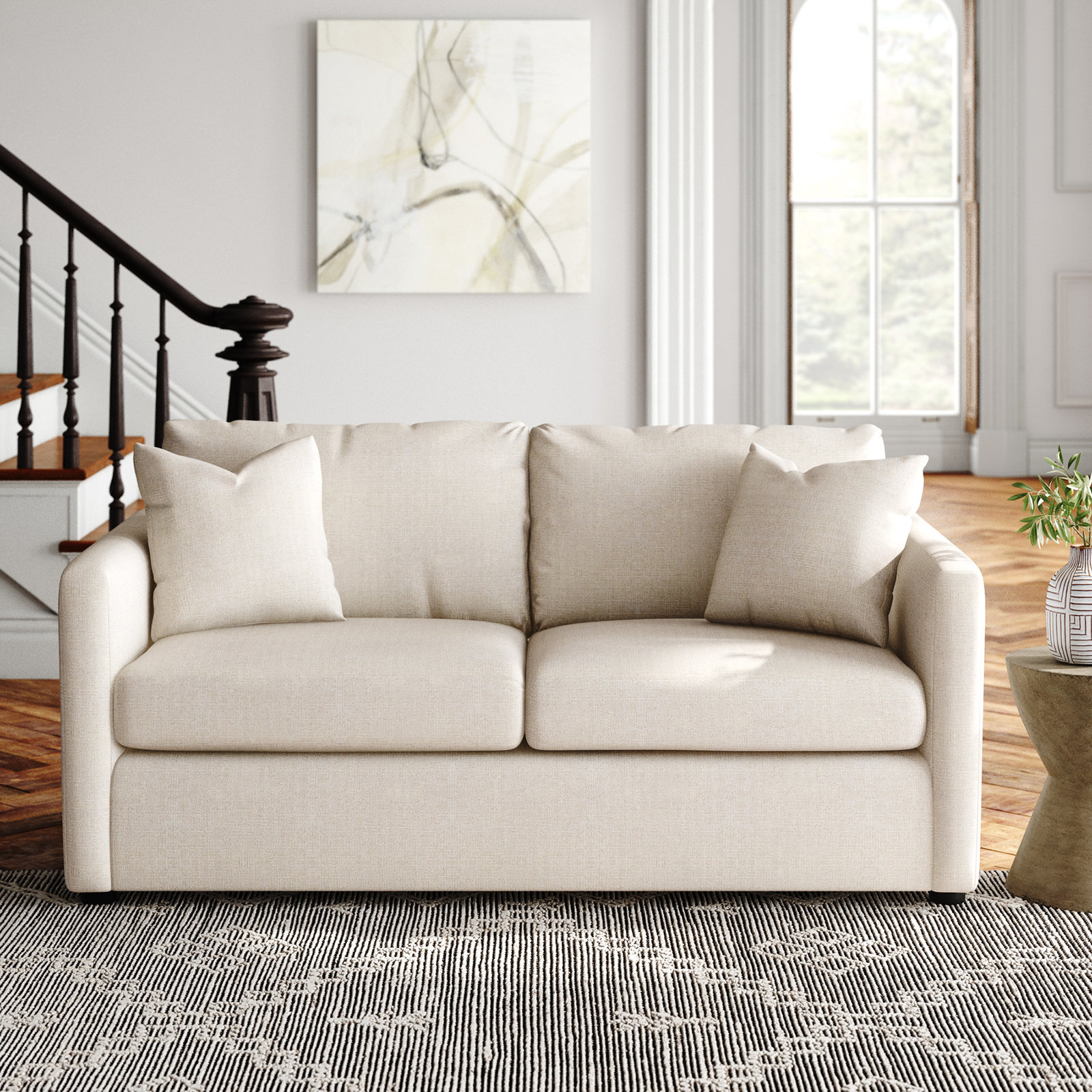 Godwin 67'' Upholstered Loveseat, Macc Vanilla