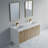 Dowell 60.9'' Rectangular Drop-In Double Bathroom Vanity Top with Overflow-74367427-74367428