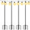 9.4 FT Outdoor String Light Poles, String Light Hanger Stand for Outside, Parties, Wedding