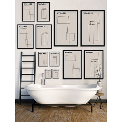 Ziyamet Unbroken Lines by Marmont Hill - 2 Piece Single Picture Frame Painting Set
