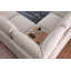 Canapé d'angle modulaire en chenille beige et tissu 141,5 po Chiara-1045401579