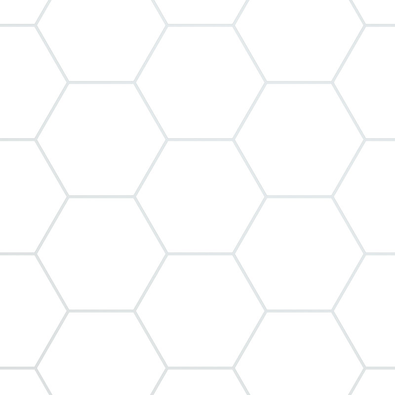 White and Gray Hexagon 60" x 36" x 80" Shower Wall Surround with Nickel Trim