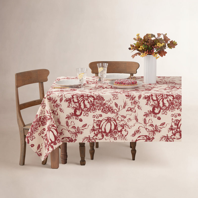 Lenox Pumpkin Toile Tablecloth, 60" W x 84" L