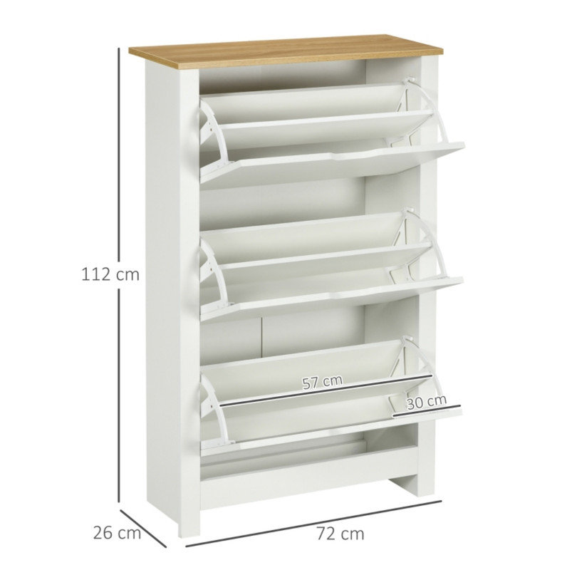 18 Pair Flip Down Shoe Storage