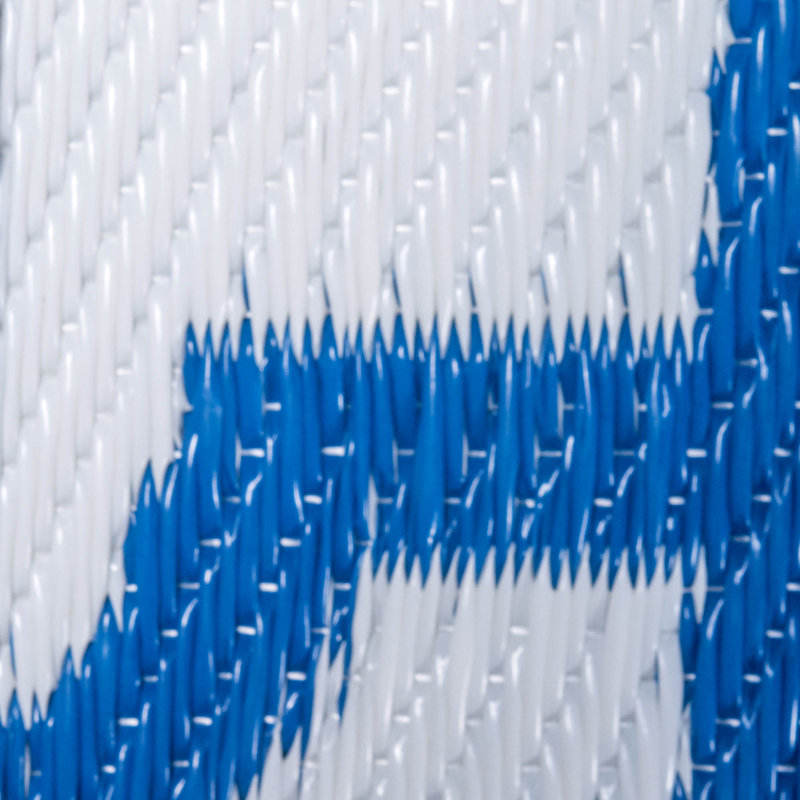 Tapis décoratif en treillis bleu shugar