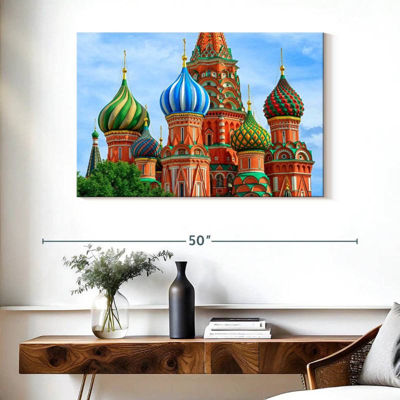 Adella, cathédrale Saint-Basile à Moscou, H 26 po x l 39 po