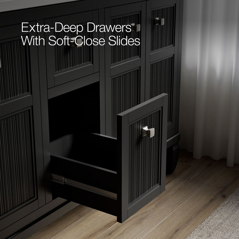 Hearthaven 60-In Bathroom Vanity Set, Slate Gray