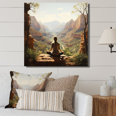 Yoga in Nature - Yoga, reproduction d'art sur toile encadrée