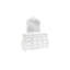Miroir de style moderne en bois blanc perle-714490138