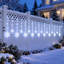 Guirlande lumineuse de 4 mètres en forme de flocons de neige avec 192 DEL, minuterie et 12 modes d'éclairage