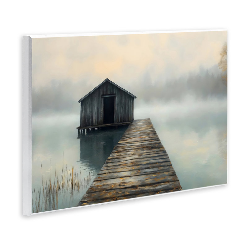 Plaque murale Lakeside Boathouse Dock, design par LSR Creative Studio, H 13 po x l 19 po