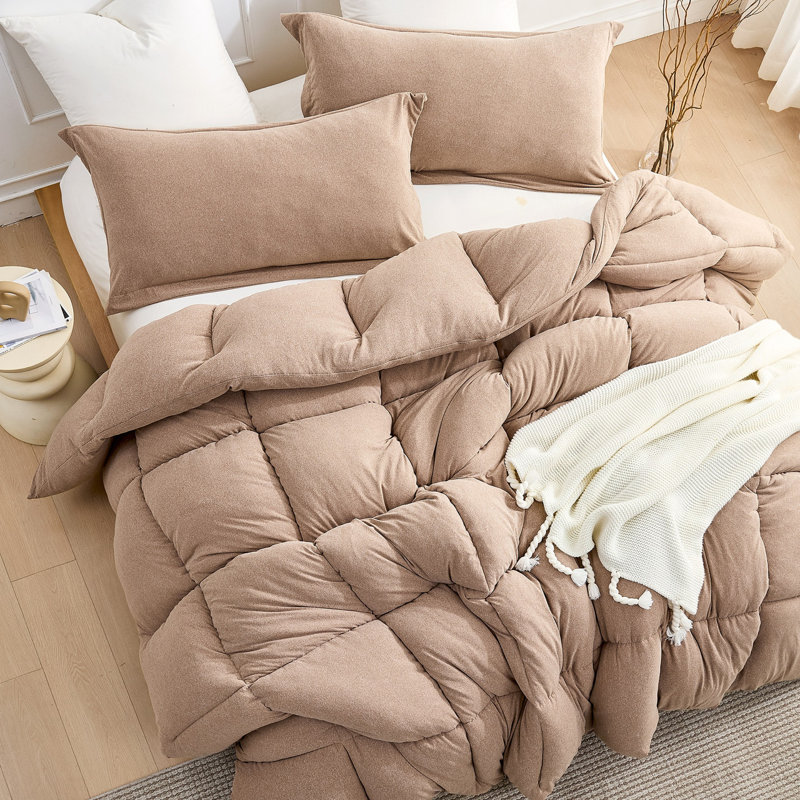 Thicker Than Thickest - Coma Inducer Oversized Comforter Set - Mocha Meringue, Queen Comforter + 2 Standard Shams
