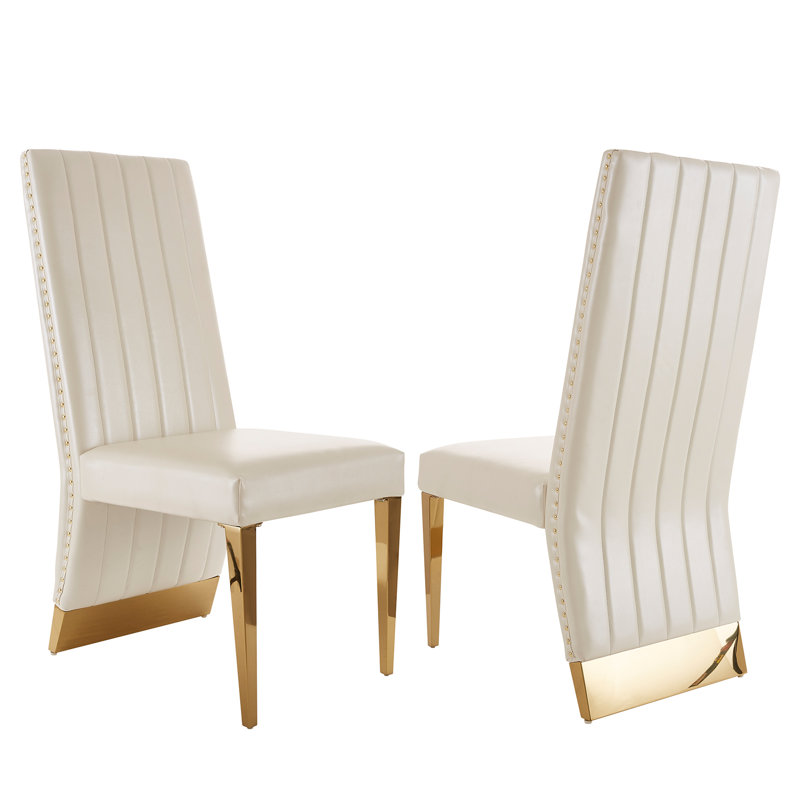 Chaise Parsons Chair, Beige, Doré