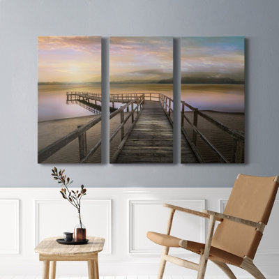 " Morning on the Lake " 3 Piece Art Color Photography Print