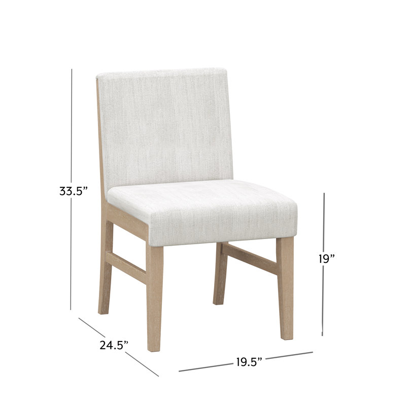 Jeraldy Wood Dining Chairs, Set of 2, Light Oak