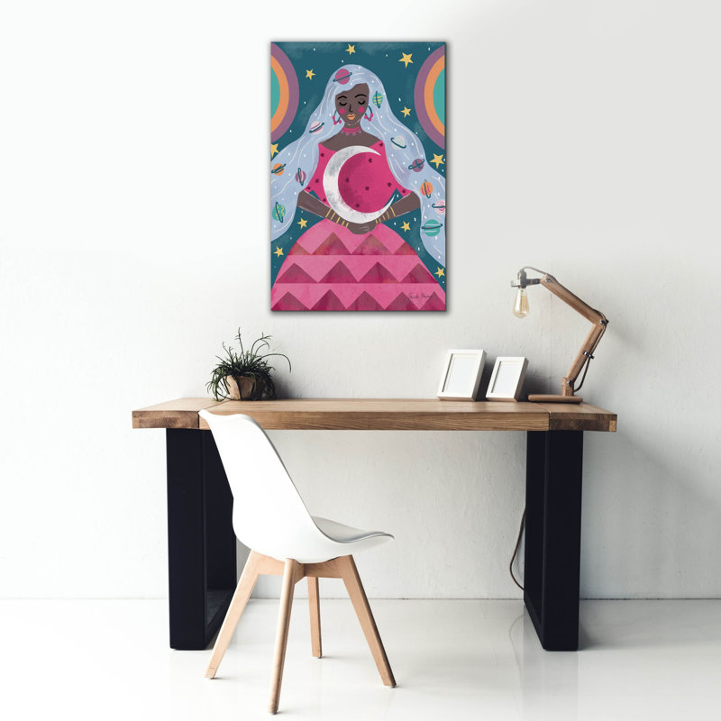 «Epic Graffiti» «Mystical Woman 2» par Farida Zaman, art mural sur toile, 26 po x 40 po, H 40 po x l 26 po