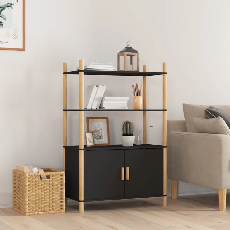 Lede 80cm Sideboard, Black, 121cm H x 80cm W x 40cm D