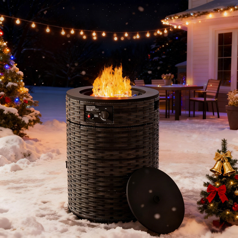Daejia 26.6'' H x 18.9'' W 50, 000 BTU Propane Outdoor Fire Column