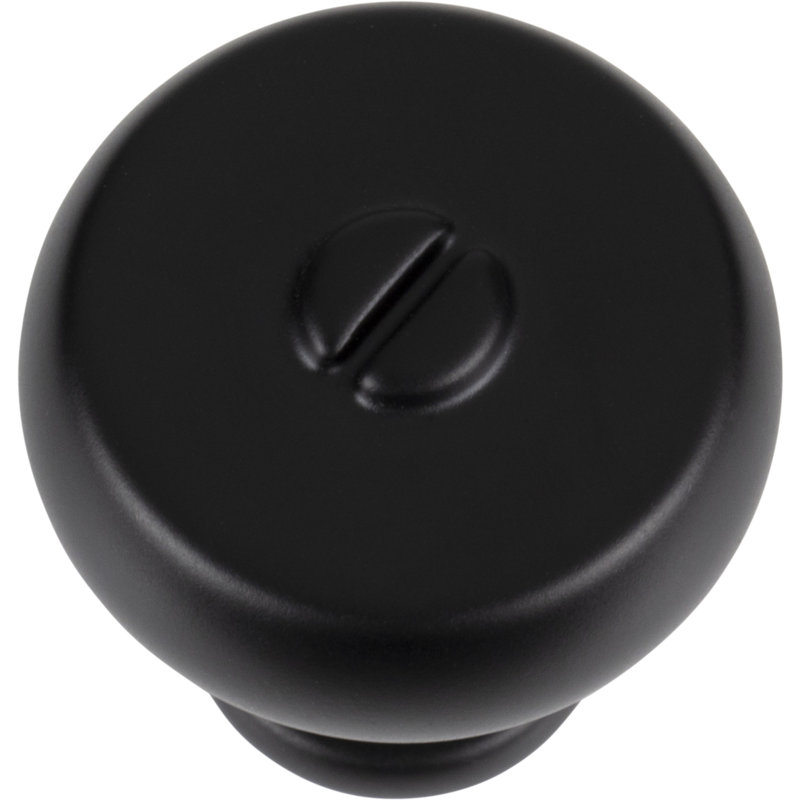Everitt 1.19" Diameter Mushroom Knob, Matte Black