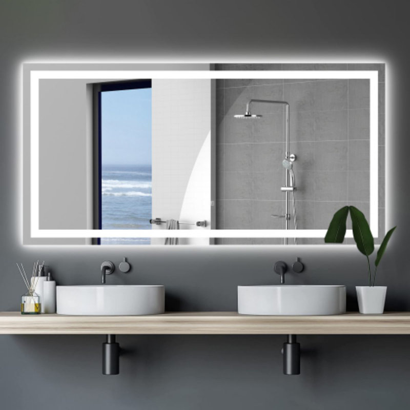 Miroir de salle de bain Amirie, 32 po x 72 po