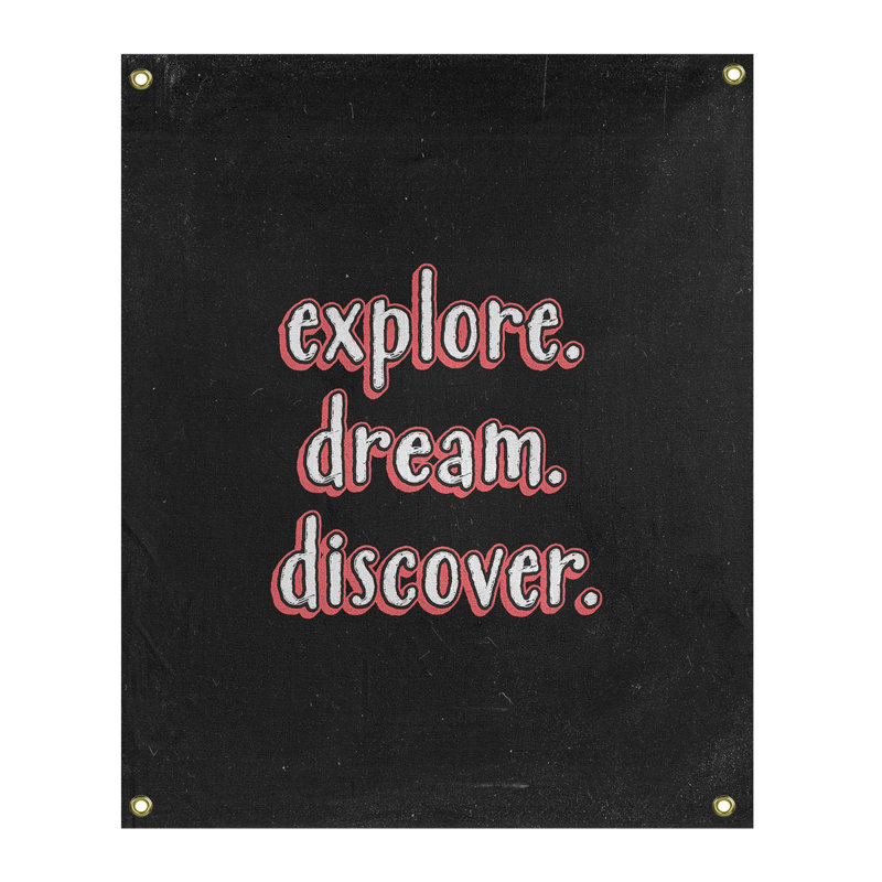 Tapisserie tableau noir en polyester discover rêve, H 80 po x l 59 po, Rouge
