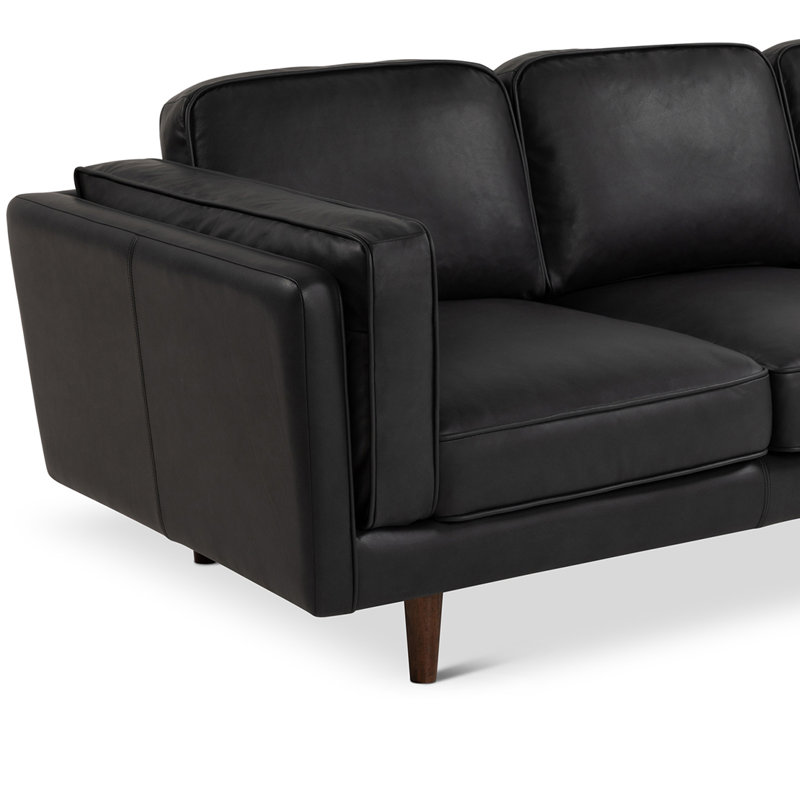 Brooklyn 90 Inch Sofa - Dark Brown, Black