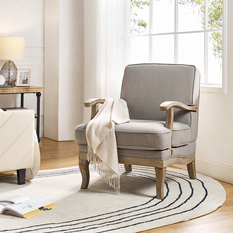 Upholstered Armchair, Grey