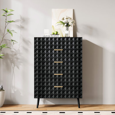 Multi-use 5-drawer Dresser Organizer - Chest Of Drawers Dresser For Bedroom, Office Supplies, Entryway Organizer Or Nursery Storage by George Oliver
