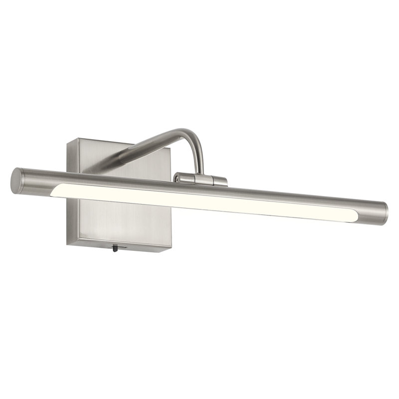 Luminaire à DEL 1 lumière à intensité variable 16 po à 1 lumière réglable 3000K / 4000K / 5000K, 640 lumens, Nickel brossé