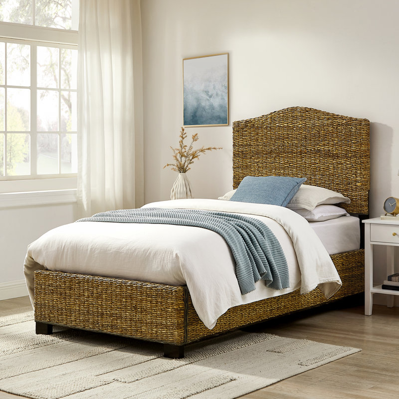 Serena Rattan Twin Bed, Twin
