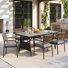 Ensemble de table de salle à manger toutes saisons, table et chaises d'extérieur pour le jardin et la cour
