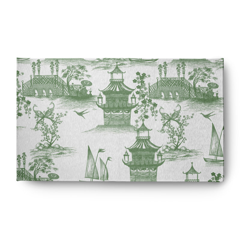 Bangeniguen Chenille Toile Indoor Rug, Rectangle 3' x 5'