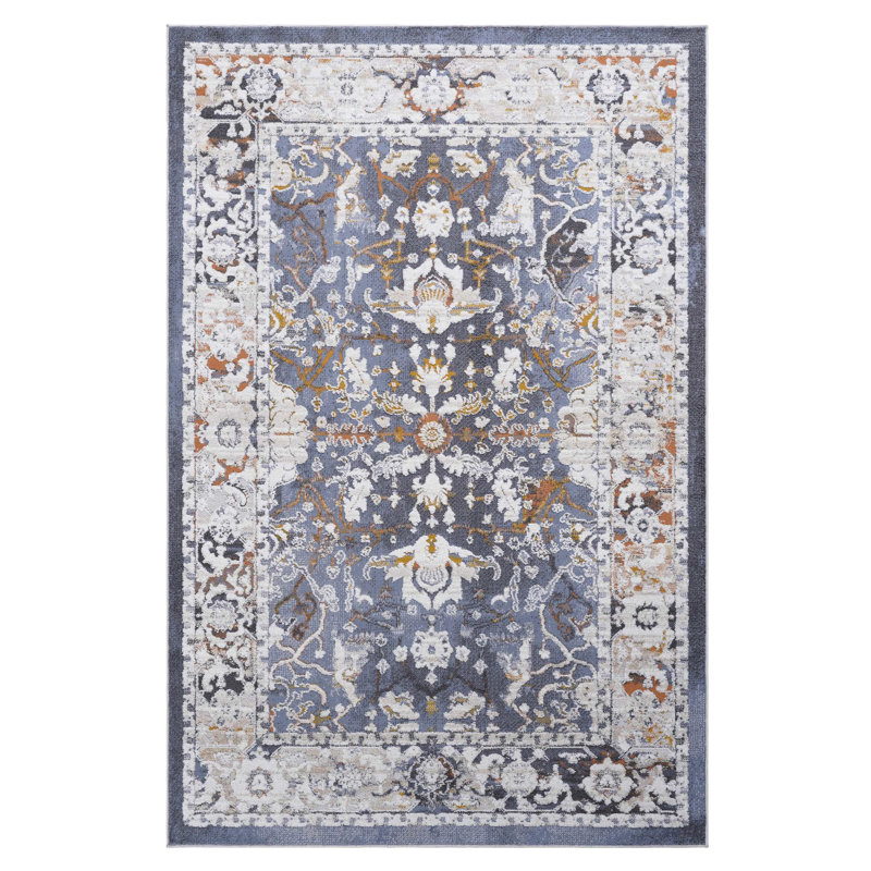 8X10 Blue Area Rug - Non-Shedding, Stain , Bedroom, Living, Dining Space Revitalize, Rectangle 7'10" x 9'11"