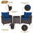 Ensemble de conversation en rotin de trois articles avec coussins-64417750