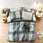 Comfortable Microfiber 7 Pcs Bedding Sets With Plaid Design For Home Decor