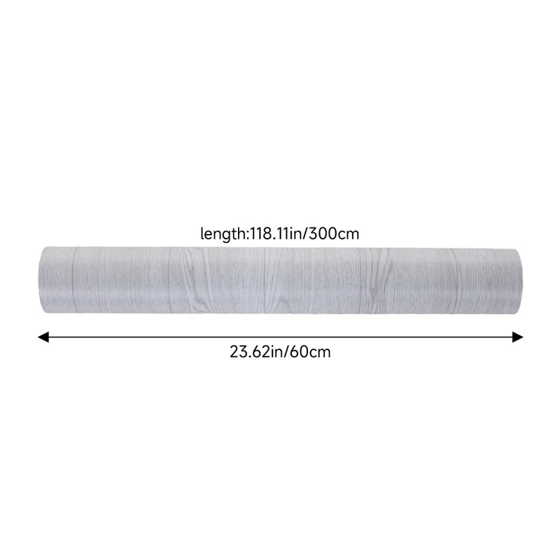 300cm X 60cm Wallpaper Roll, Light Grey