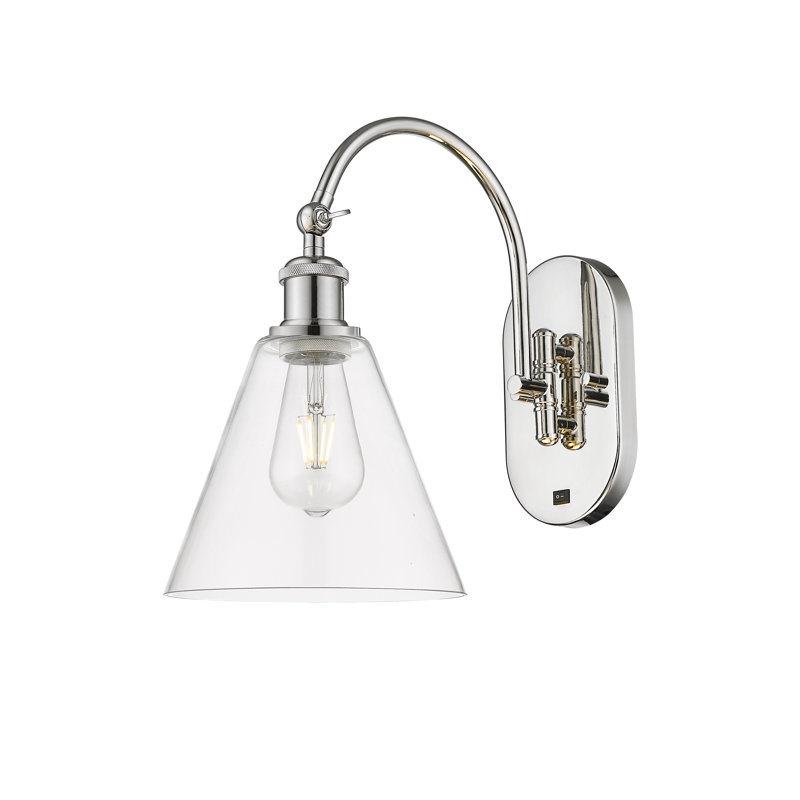 Swing Arm Sconce, No Bulb Included, Polished Nickel