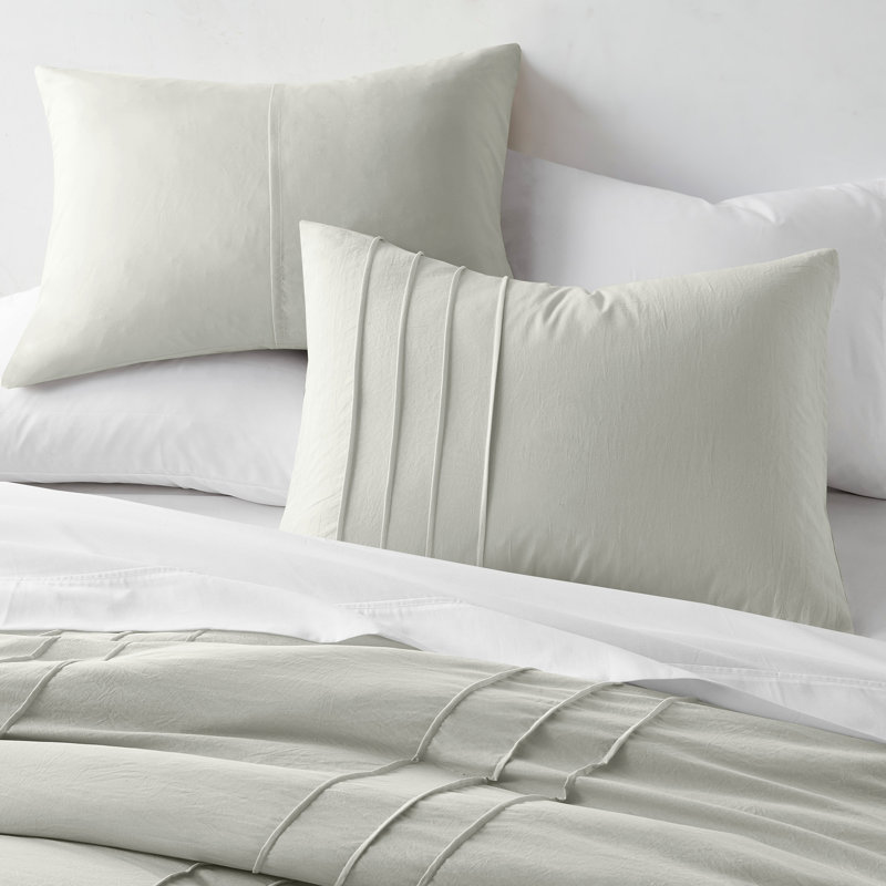 Porter Textured Duvet Cover Bedding Set, Blush, Full Duvet Cover + 2 Standard Shams